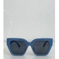 Γυαλιά ηλίου κοκάλινα με μπλε φακό (Μπλε)