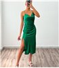 Φόρεμα μάξι σατέν Antonella (Πράσινο)