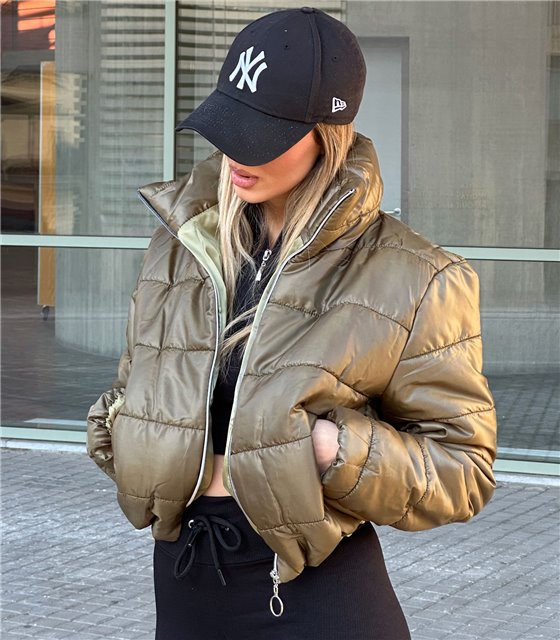 Bomber jacket με τσέπες (Χακί)