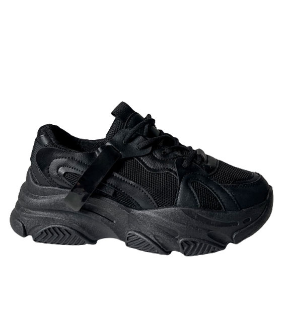 Sneakers με κορδόνια (Μαύρο) Παπούτσια